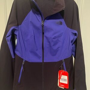 The North Face Purple and Black Ski Jacket with Water-Resistant Fabric
